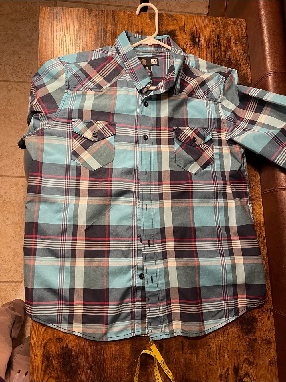 Vintage Ocean Pacific Button-Down Shirt in Light Blue by